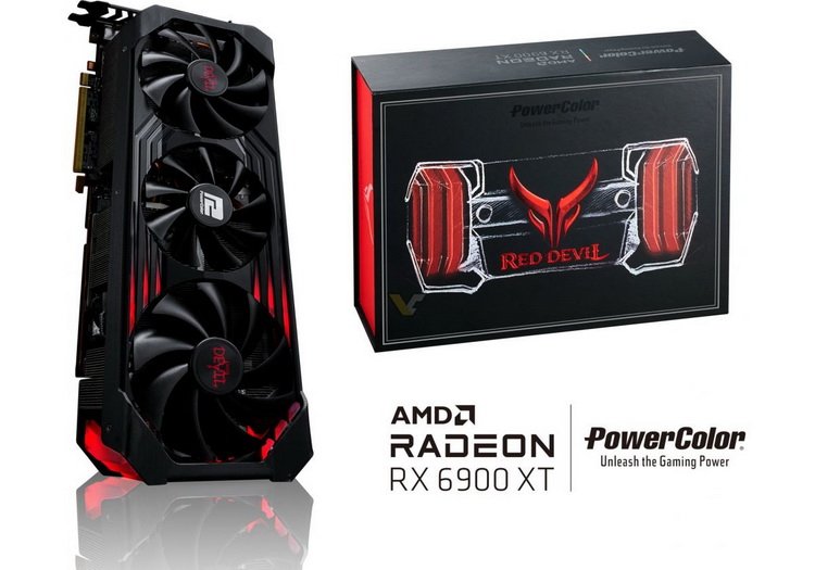 Огромная видеокарта PowerColor Radeon RX 6900 XT Red Devil показалась на изображениях