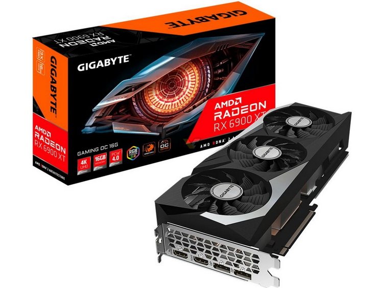 Gigabyte оснастила Radeon RX 6900 XT Gaming OC сразу тремя разъёмами дополнительного питания и мощным кулером