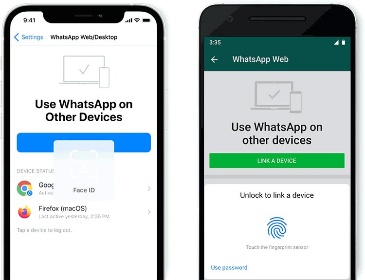 В настольной версии WhatsApp появилась биометрическая идентификация